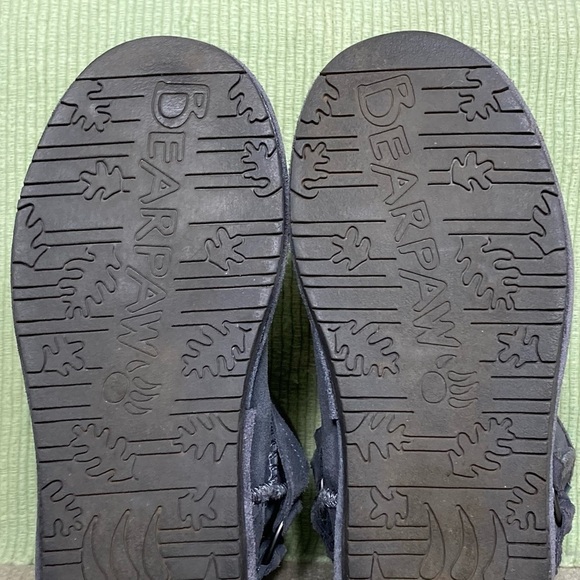 BEARPAW Womens Adele Grey Braided Harness Suede/Wool/Sheepskn Short Boots SZUS 7 - Picture 9 of 12